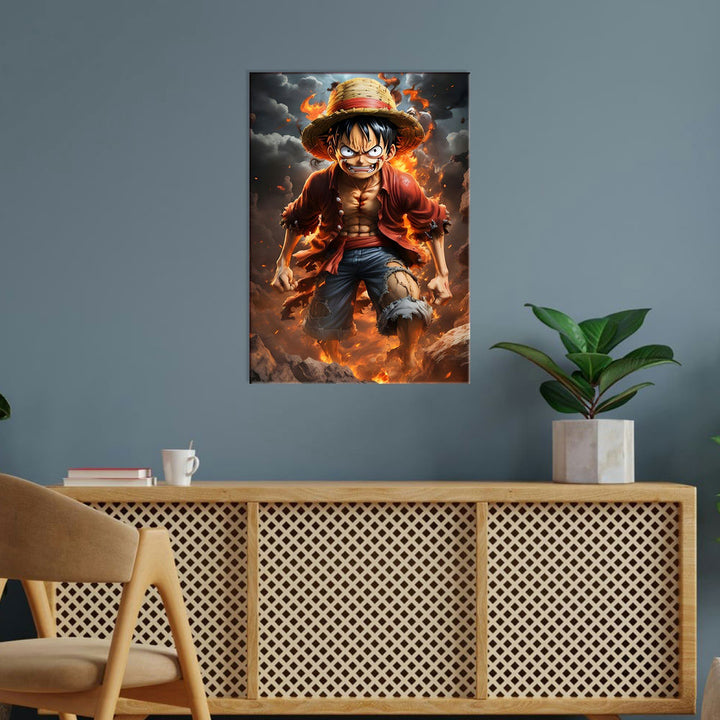 Metal Poster - One Piece Monkey D Luffy OP15