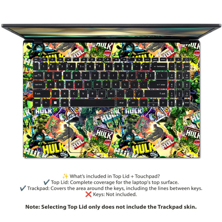 Acer Laptop Skin - Marvel Hulk Smash