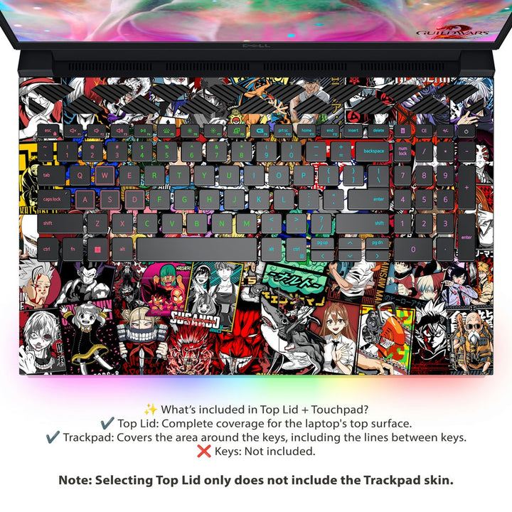 Dell Laptop Skin - Anime Arcade Sticker Bomb