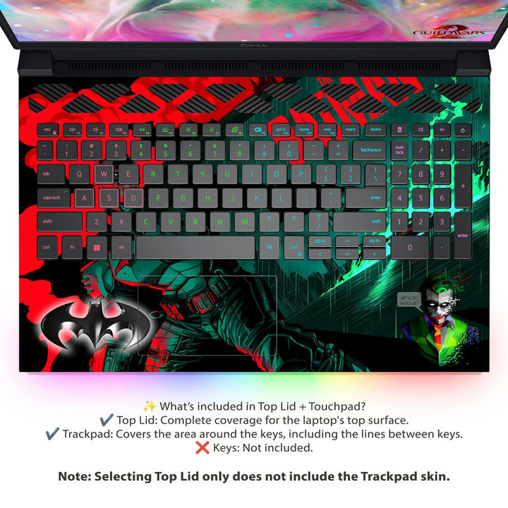 Dell Laptop Skin - Batman Red Green