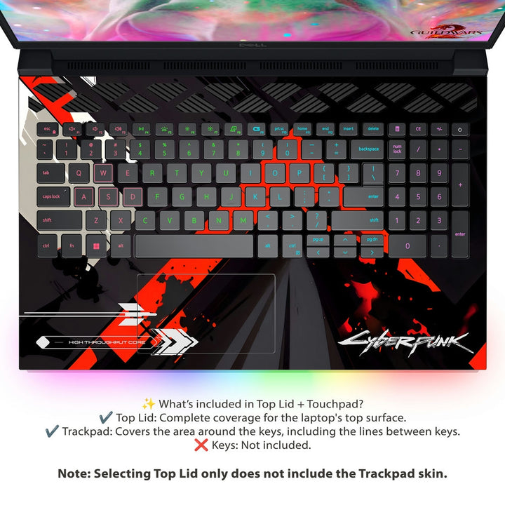 Dell Laptop Skin - Cyberpunk Neon Assassin