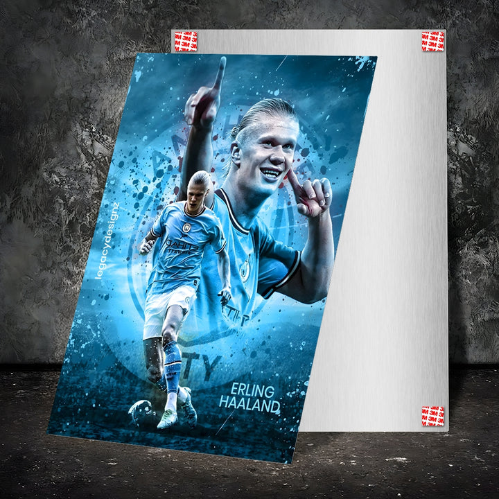 Metal Poster - Footballer Erling Haaland EH04