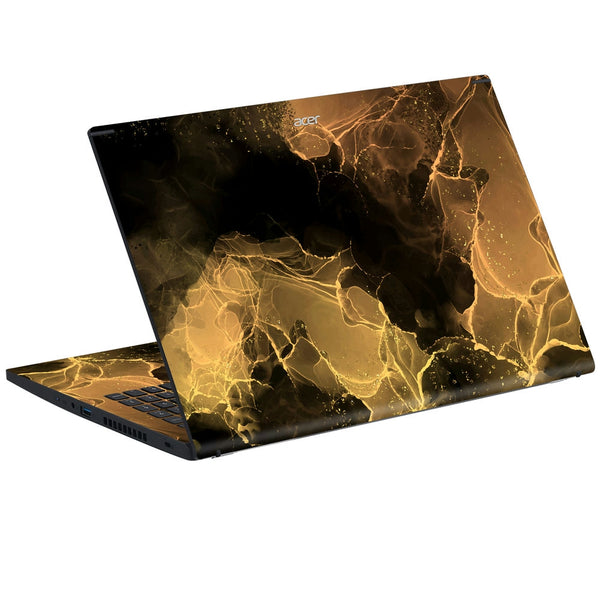 Acer Laptop Skin - Golden Lava Abstract Design