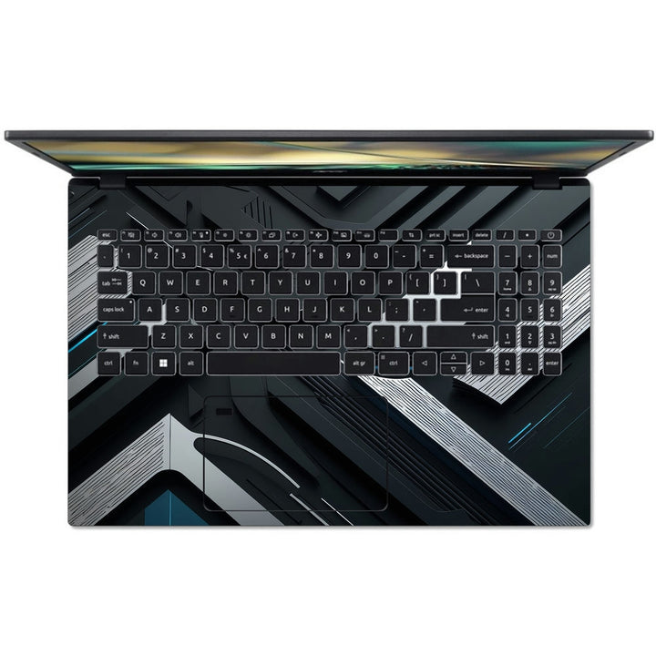 Acer Laptop Skin - Monochrome Industrial Grid