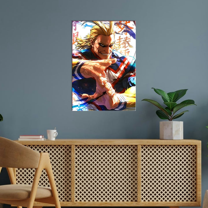 Metal Poster - Anime All Might