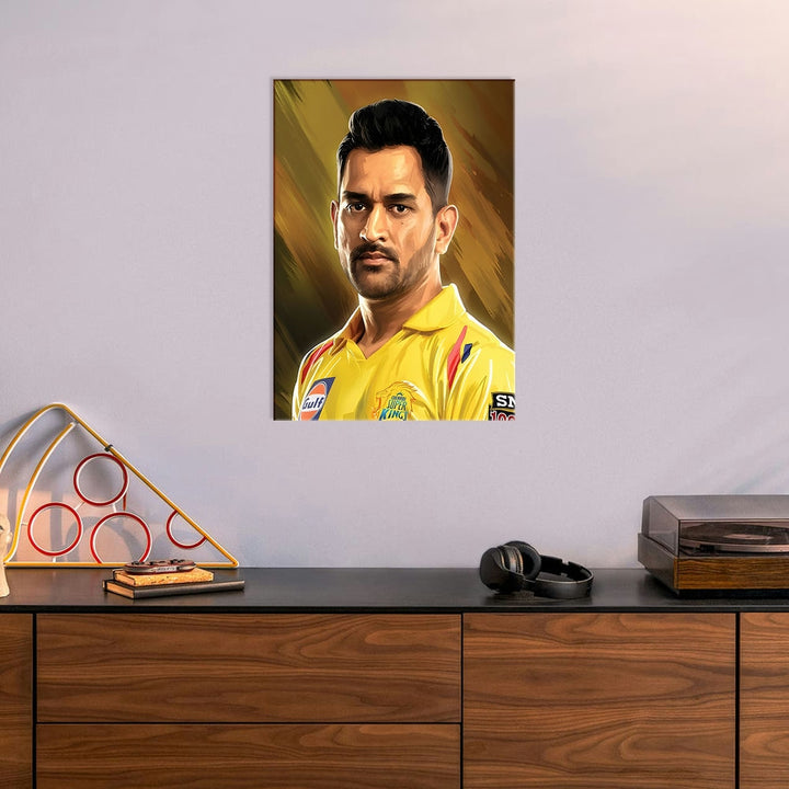 Metal Poster - Indian Cricketer MS Dhoni MS04