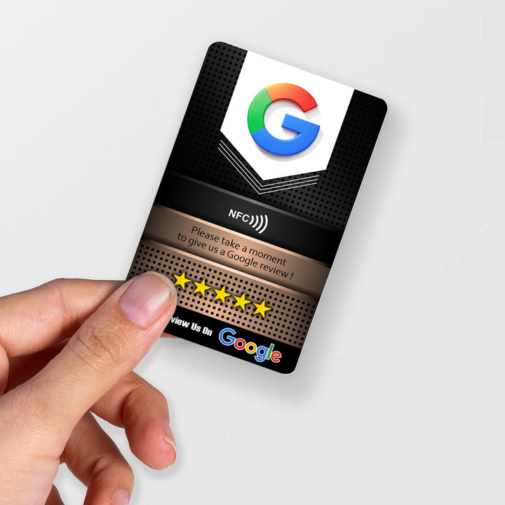 Google Review Card Modern Black-Gold