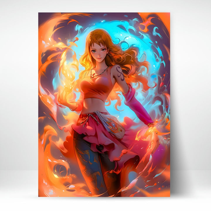 Metal Poster - Anime One Piece Nami OP66