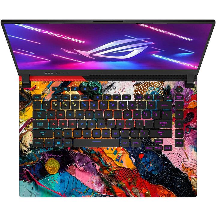 Asus Laptop Skin - Vibrant Abstract Color Splash