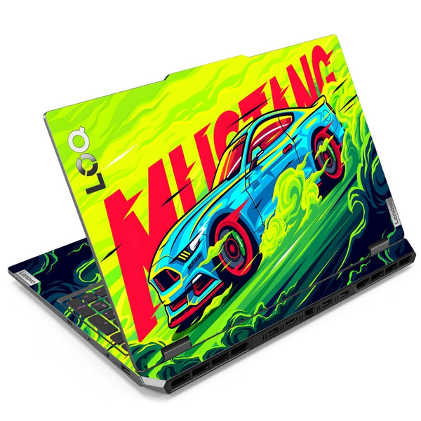 Laptop Skin - Ford Mustang Neon Green