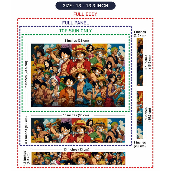 Laptop Skin - Anime One Piece Dynamic Collage DS14