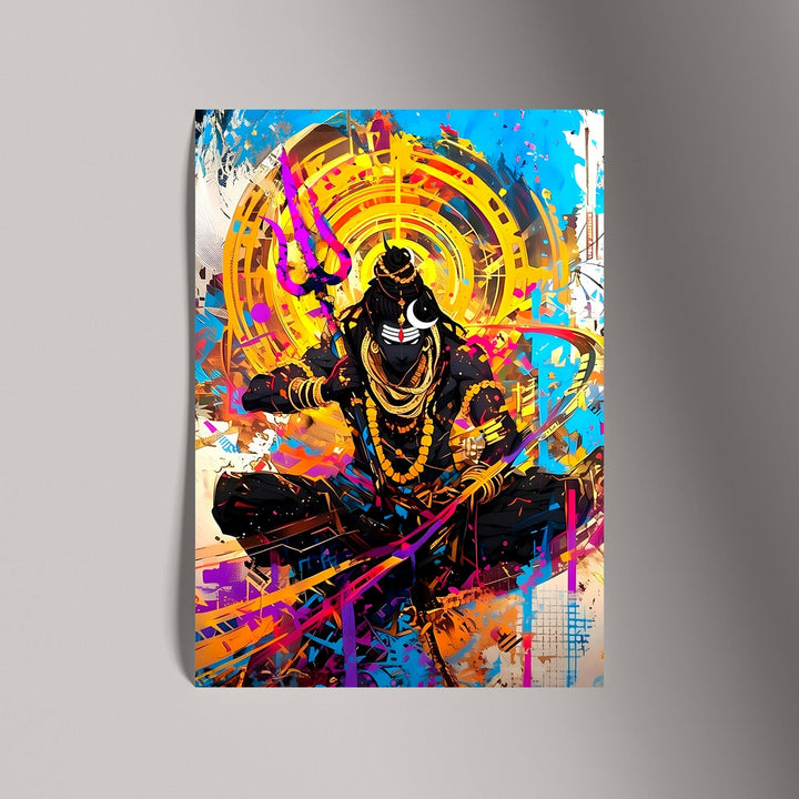 Self Adhesive Textured Vinyl Poster Shivas Cosmic Power