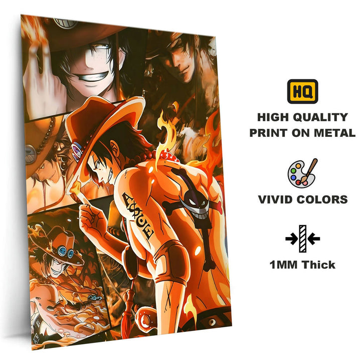 Metal Poster - One Piece Portgas D Ace OP20