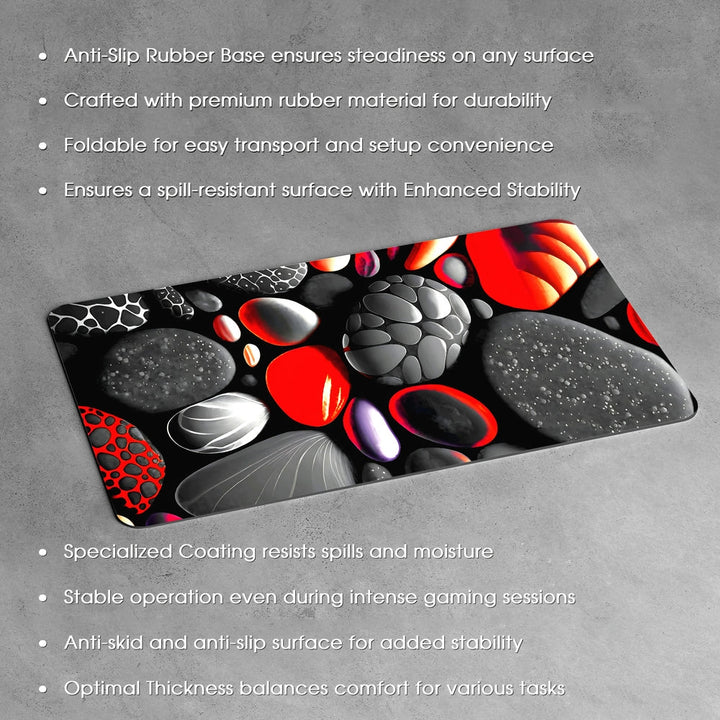 Anti-Slip Desk Mat Gaming Mouse Pad - Colorful Pebbles CP17