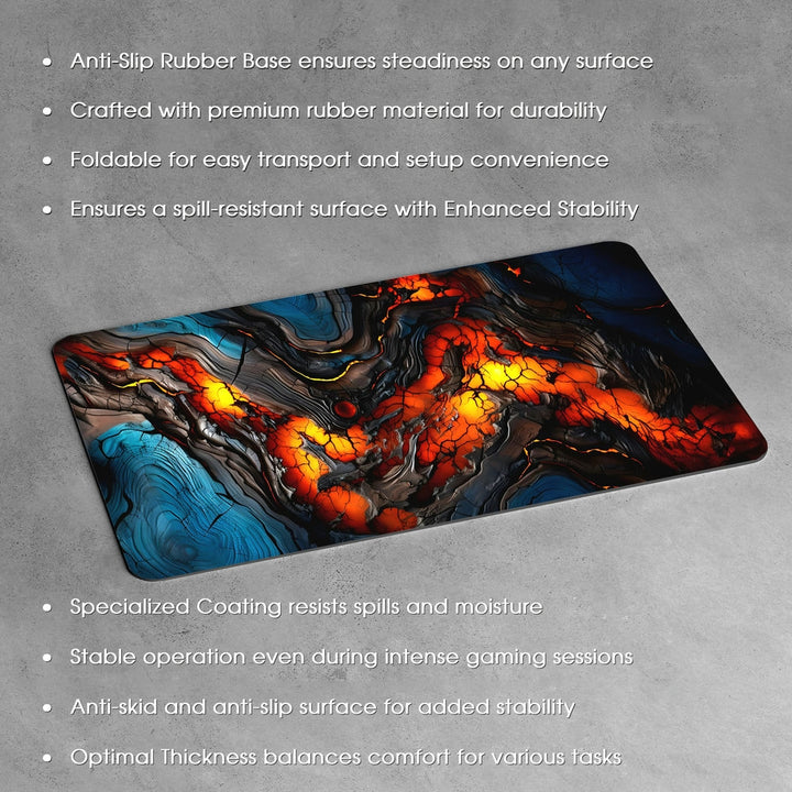 Anti-Slip Desk Mat Gaming Mouse Pad - Volcanic Flow