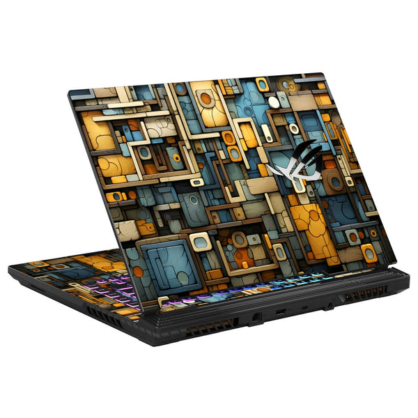 Asus Laptop Skin - Retro Circuit Board Grid