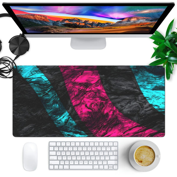 Anti-Slip Desk Mat Gaming Mouse Pad - Velvet Stripes