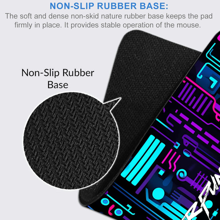 Anti-Slip Desk Mat Gaming Mouse Pad - Cyberpunk Neon Hacker