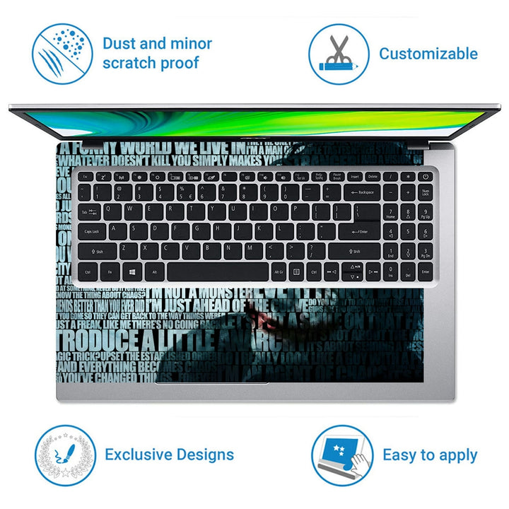 Laptop Skin - Joker Quotes