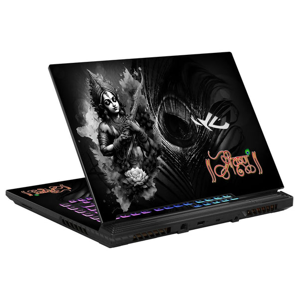 Asus Laptop Skin - Shree Krishna Black Feather