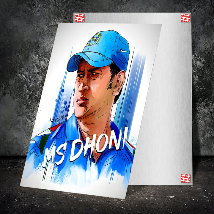 Metal Poster - Indian Cricketer MS Dhoni MS05