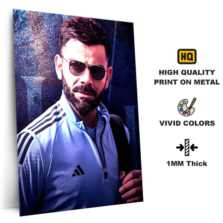 Metal Poster - Indian Cricketer Virat Kohli VK03