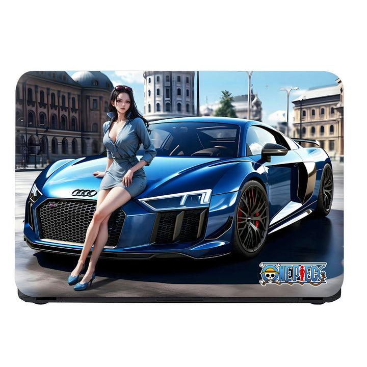 Laptop Skin - One Piece Nico Robin with Blue Audi