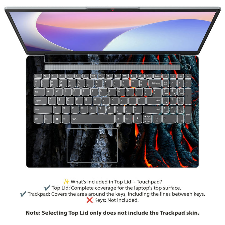 Lenovo Laptop Skin - Orange Lava in Tree Root