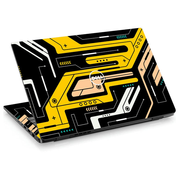 Dell Laptop Skin - Golden Circuit