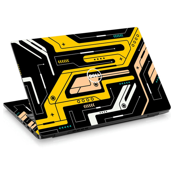 Dell Laptop Skin - Golden Circuit