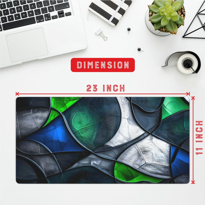 Anti-Slip Desk Mat Gaming Mouse Pad - Emerald Glass