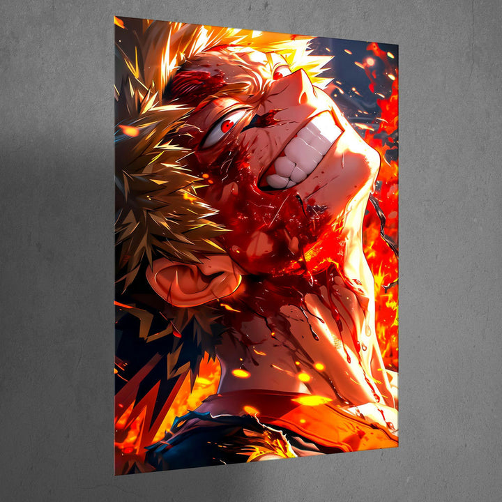 Metal Poster - Anime Fiery Rage