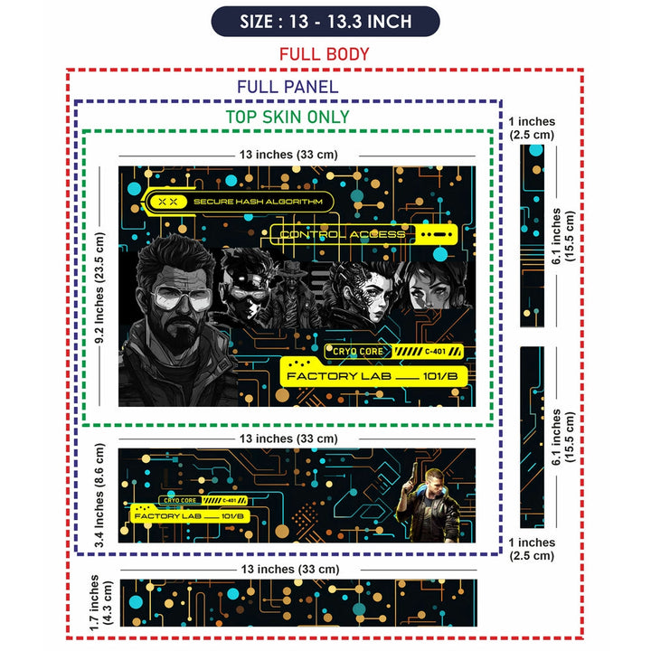 Laptop Skin - Cyberpunk Cyber Grid