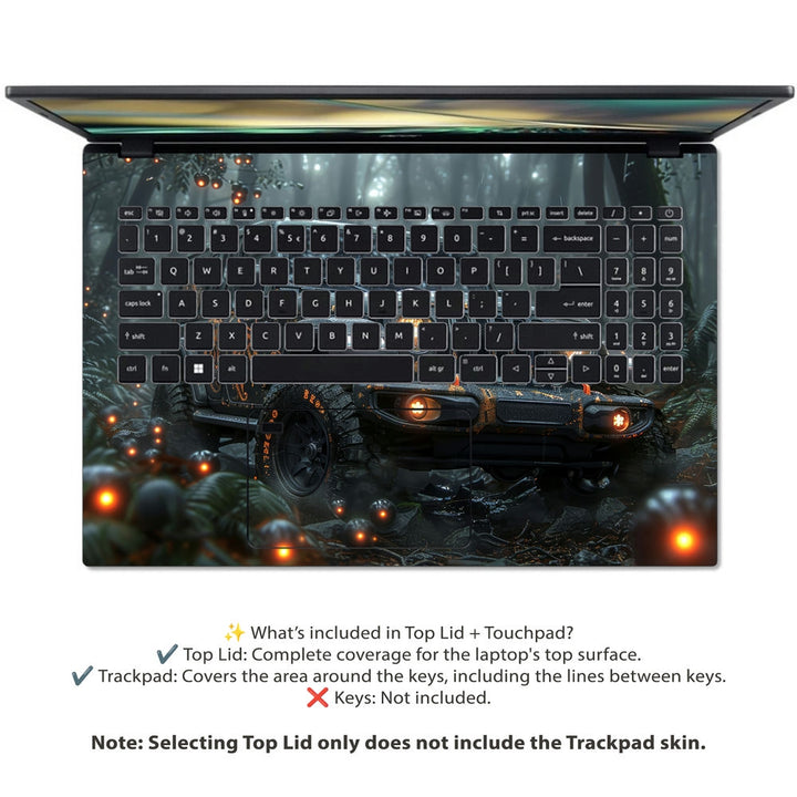 Acer Laptop Skin - Rainforest Jeep Ride