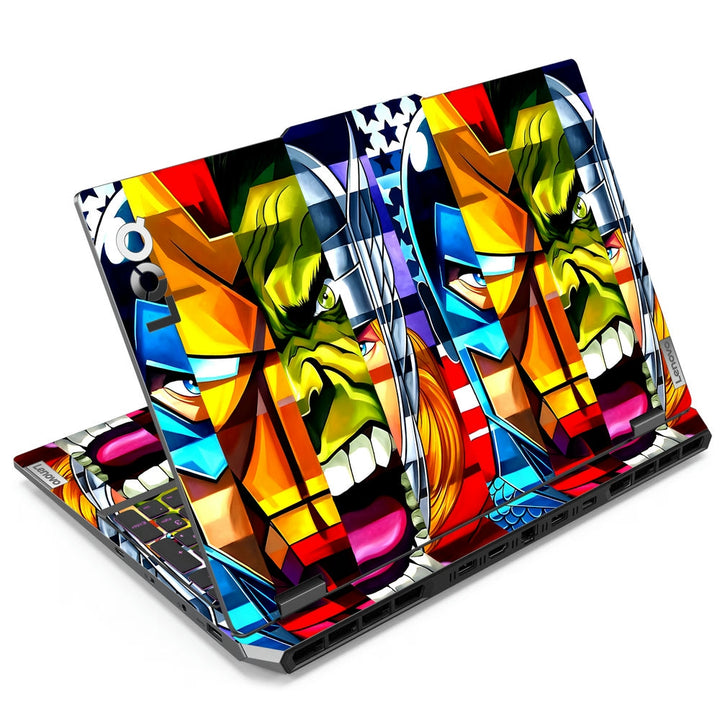 Laptop Skin - Abstract Heroic Faces