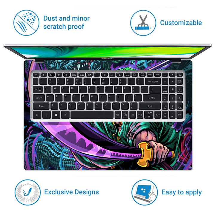 Laptop Skin - Zoro Purple