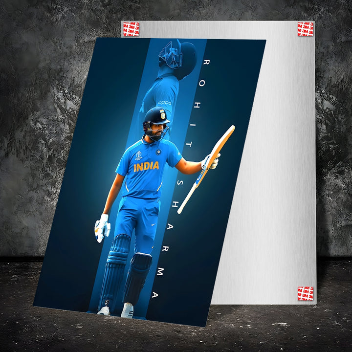 Metal Poster - Indian Cricketer Rohit Sharma RS03