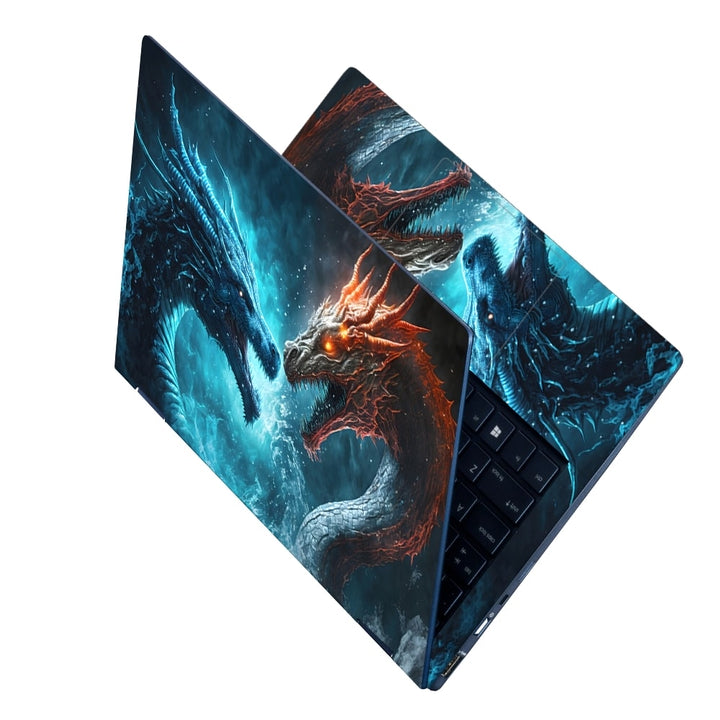 Laptop Skin - Dragon Fire and Water