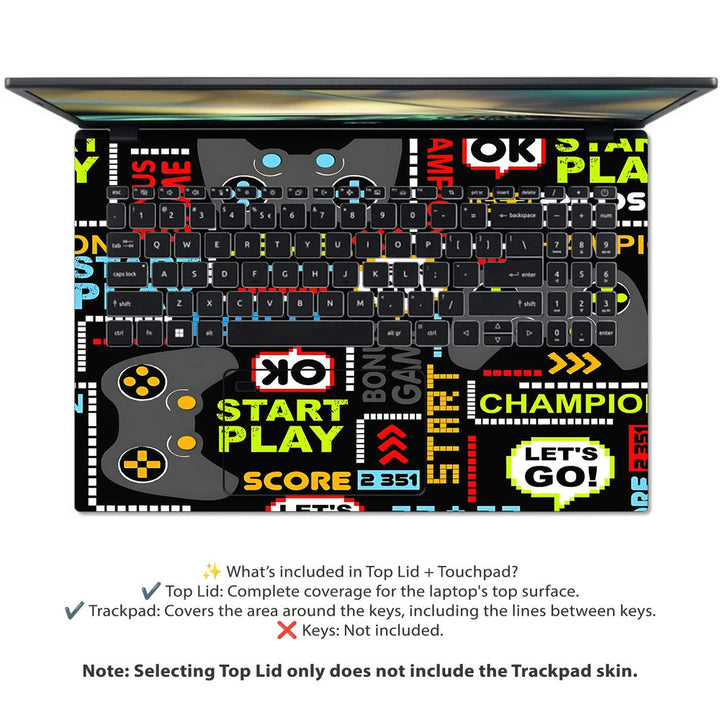 Acer Laptop Skin - Retro Gaming Fun