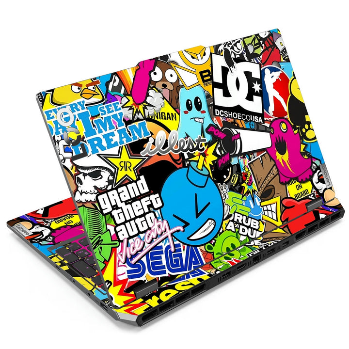 Lenovo LOQ Laptop Skin - DC Sticker Bomb