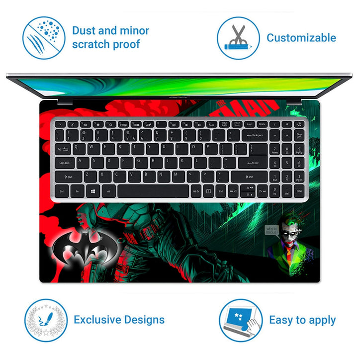 Laptop Skin - Batman Red Green