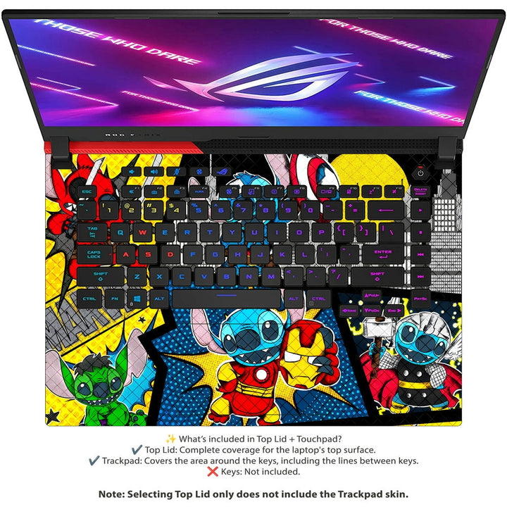 Asus Laptop Skin - Stitch Superheroes