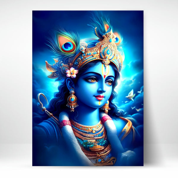 Metal Poster - Lord Krishna LK07