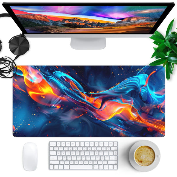 Anti-Slip Desk Mat Gaming Mouse Pad - Nebula Blaze