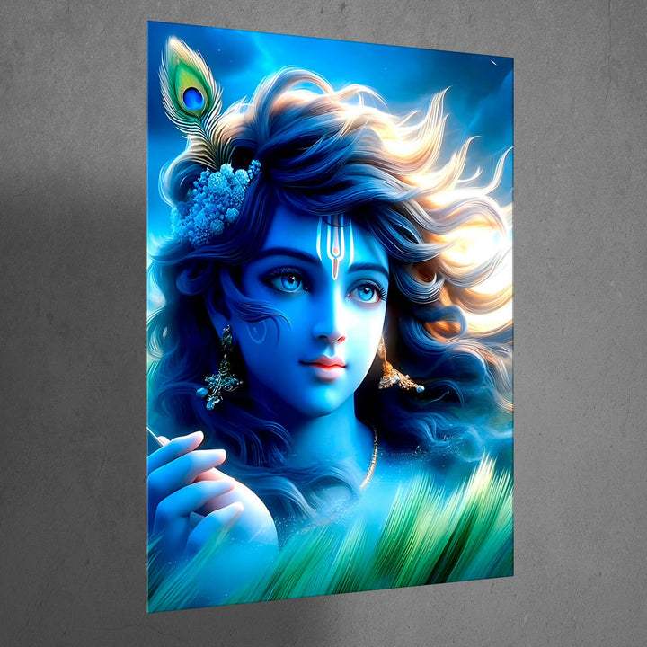 Metal Poster - Lord Krishna LK01