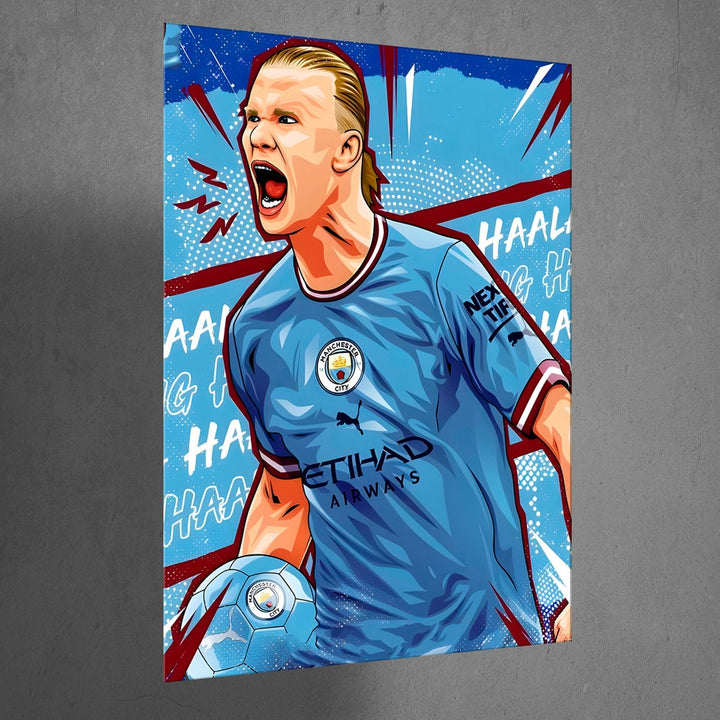 Metal Poster - Footballer Erling Haaland EH03