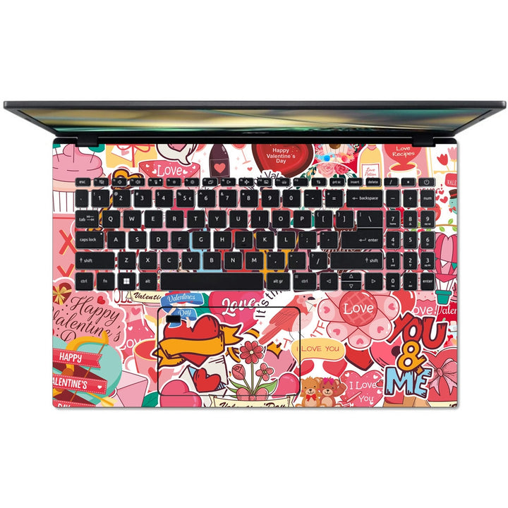 Acer Laptop Skin - Valentines Day Sticker Bomb