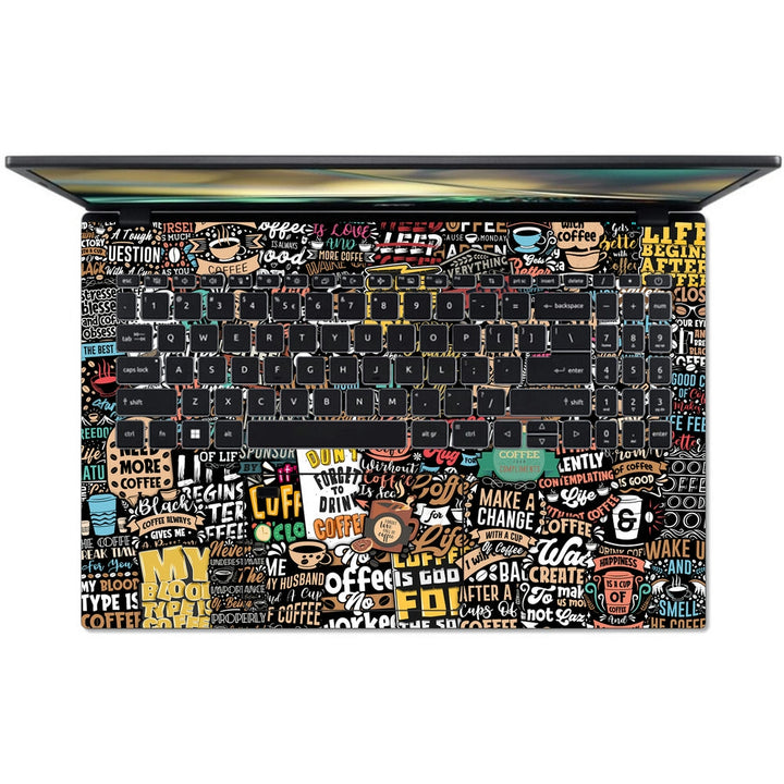 Acer Laptop Skin - Coffee Sticker bomb