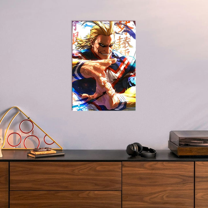 Metal Poster - Anime All Might