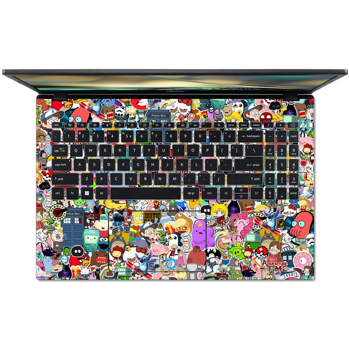 Acer Laptop Skin - Adventure Time Sticker Bomb